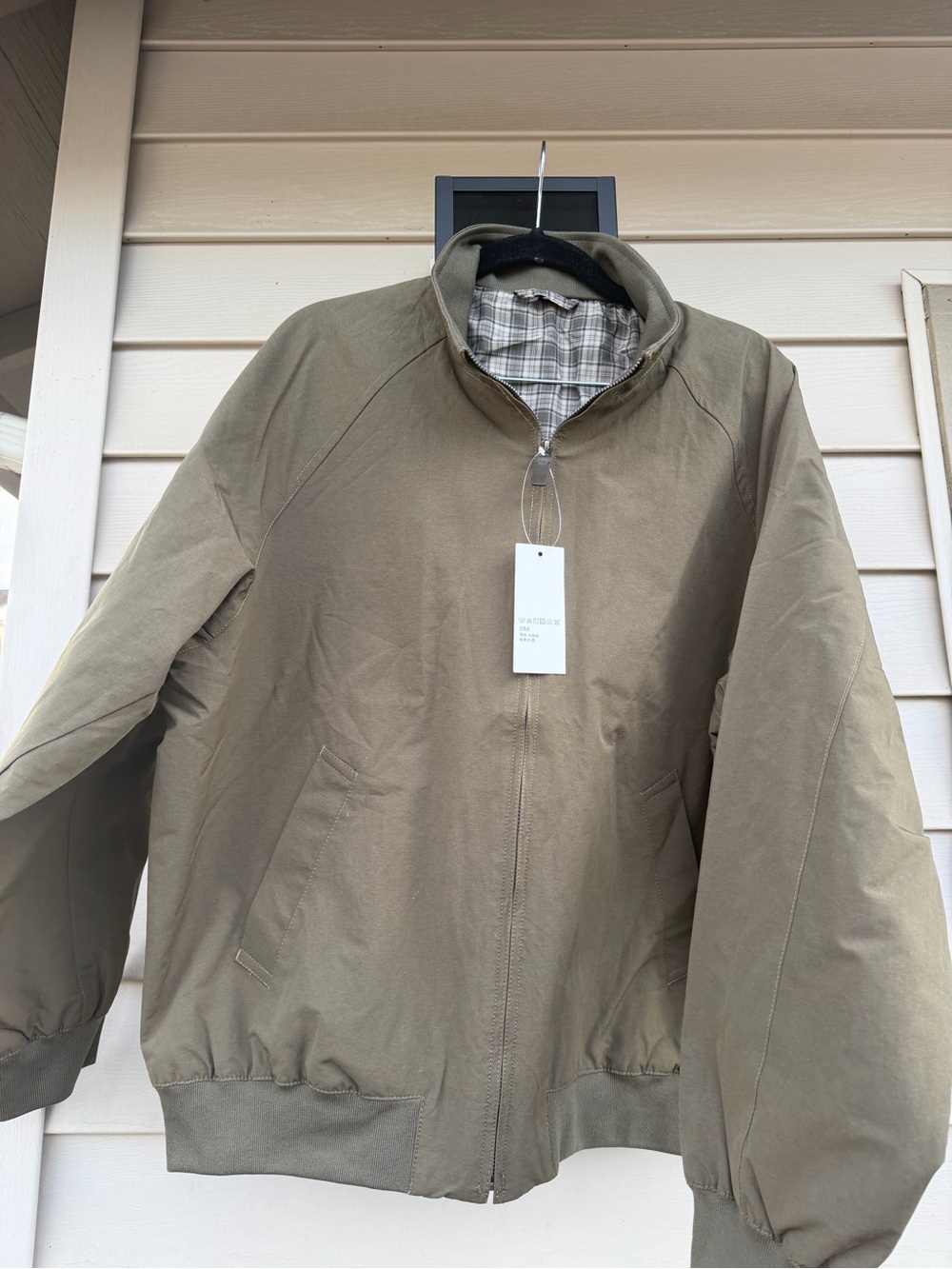 Men's Olive Zip-Front Bomber Jacket
